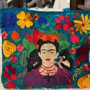 Frida Kahlo Beautifully embroidered tote bag!